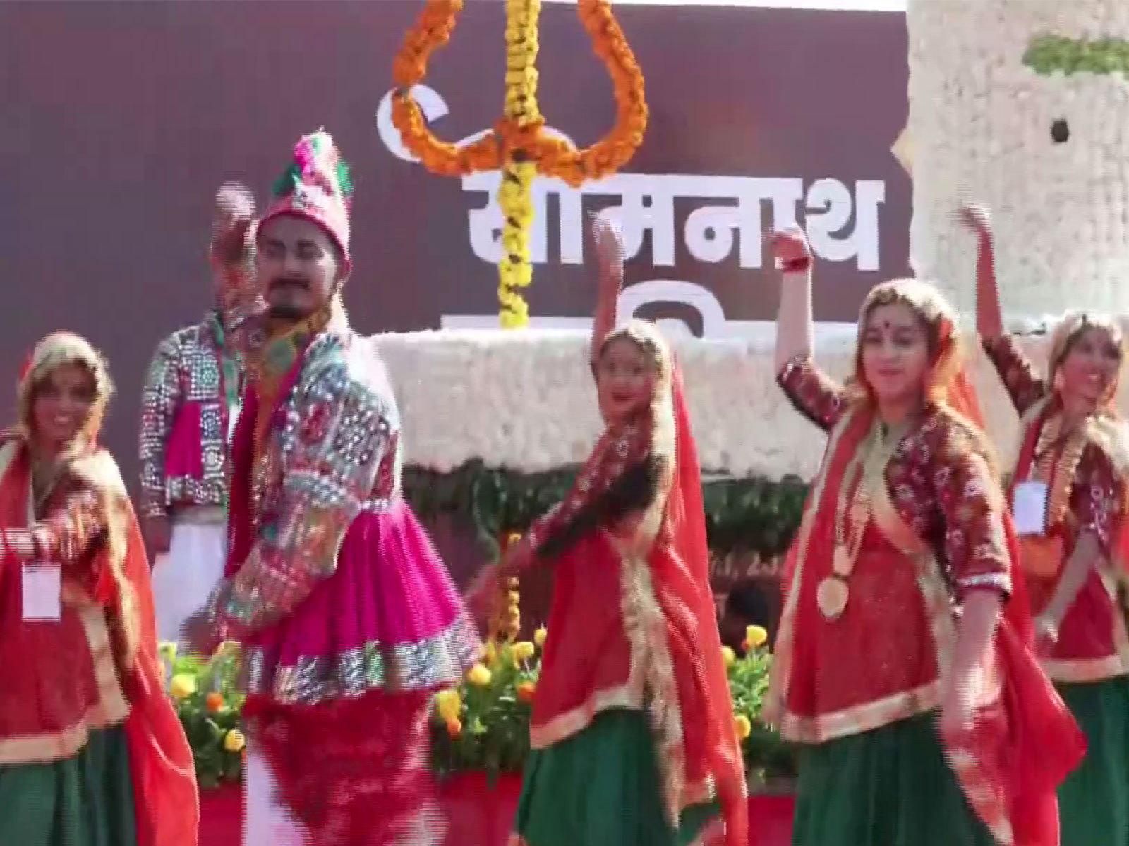 Cultural performances from different states at Somnath (Photo/ANI)