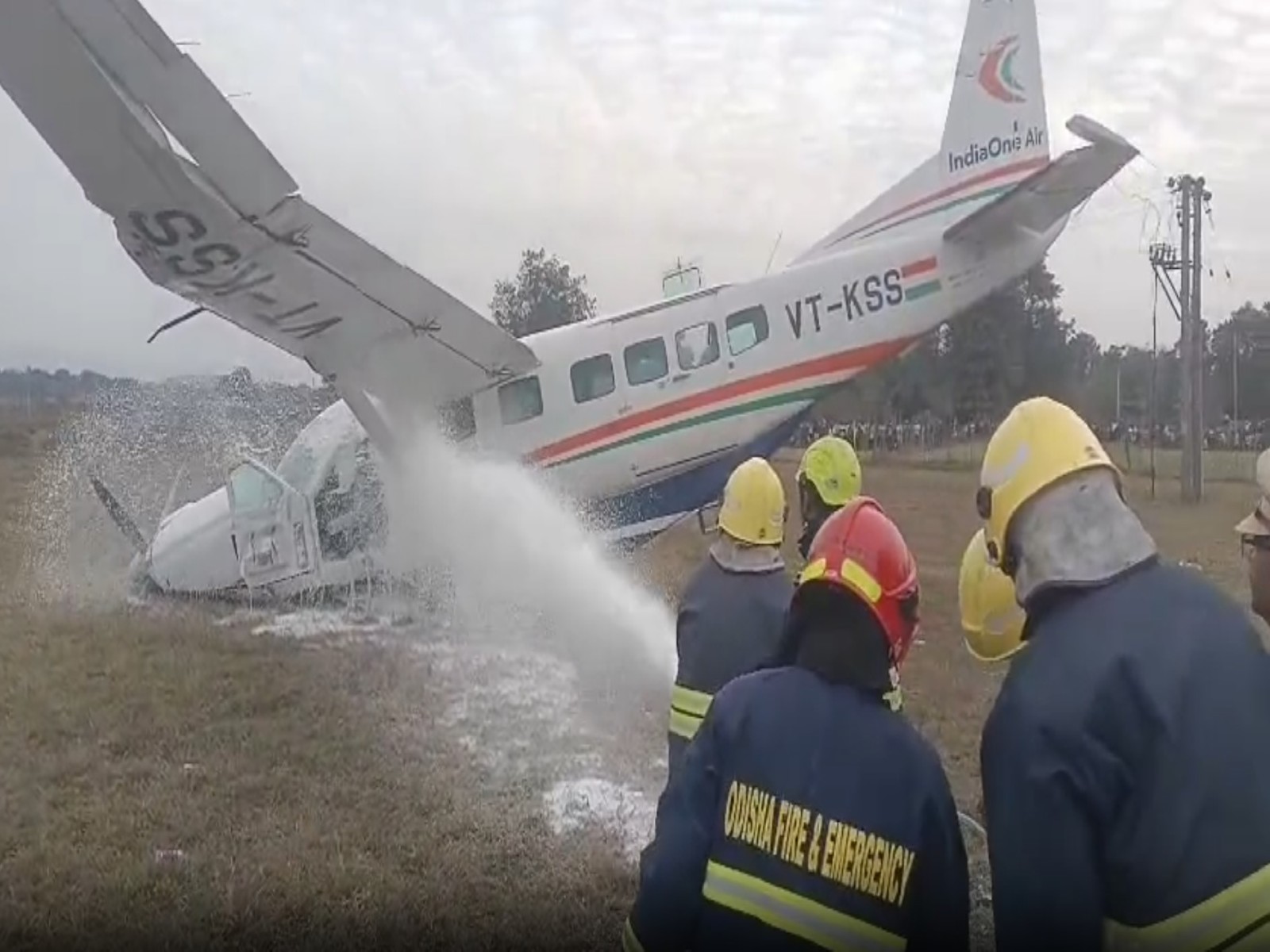 Fire units in rescue efforts at aircrfraft crash site (Photo/ANI)
