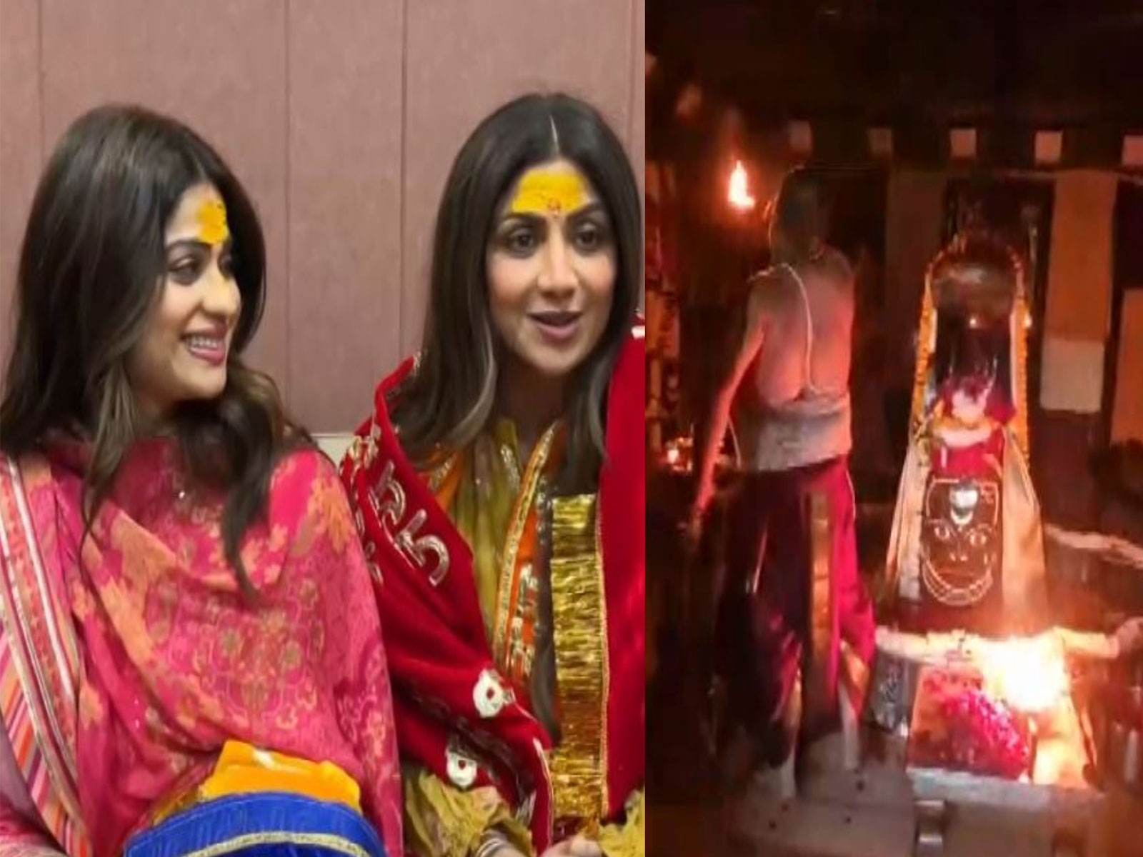 Shilpa Shetty, Shamita Shetty visit Mahakaleshwar Temple (Photo/Mahakaleshwar Temple PRO)