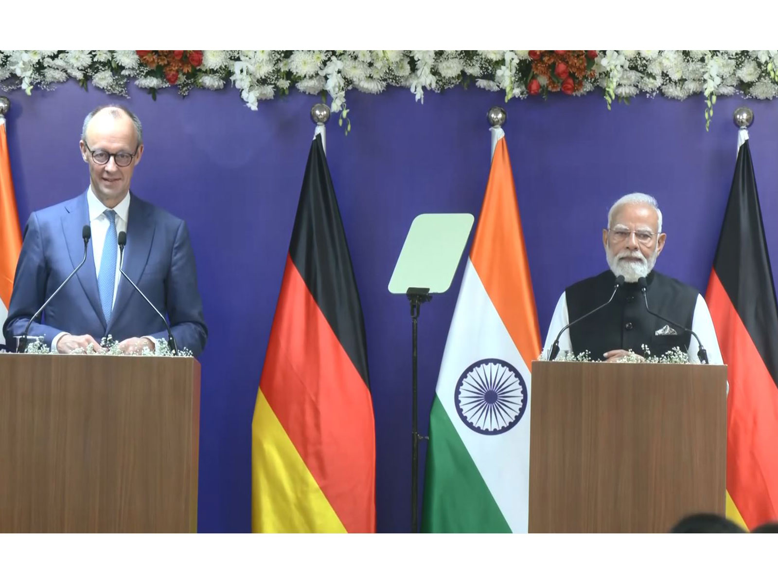 Prime Minister Narendra Modi with German Chancellor Friedrich Merz (Photo/ANI) Prime Minister Narendra Modi with German Chancellor Friedrich Merz (Photo/ANI)