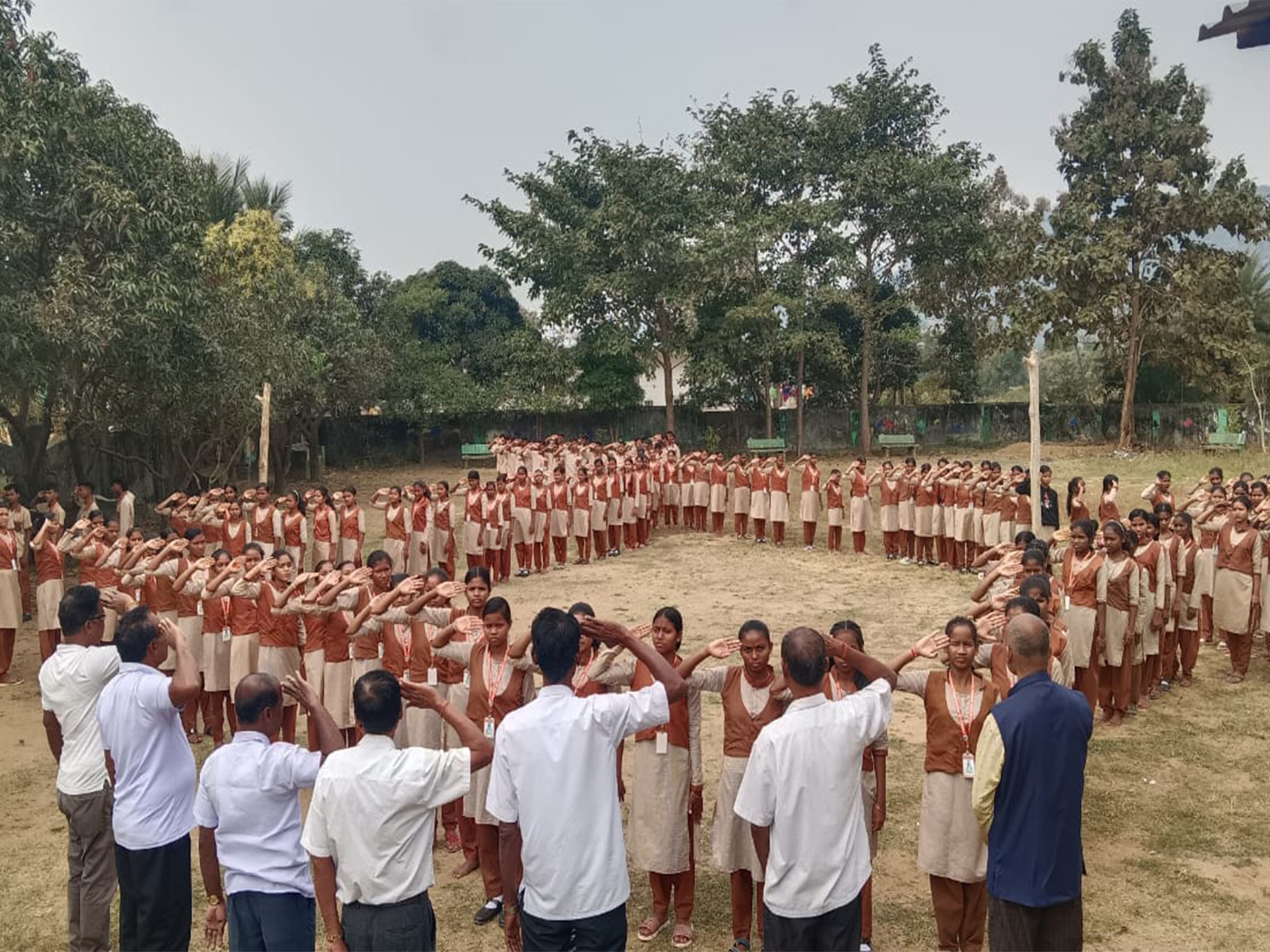 Institution joining mass rendition of National Song, Odisha (Photo/ Odisha Higher Education Department) Institution joining mass rendition of National Song, Odisha (Photo/ Odisha Higher Education Department)