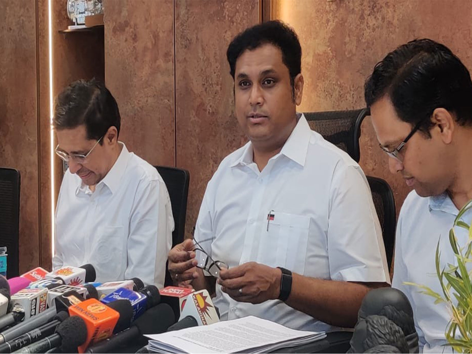 Tamil Nadu Industries Minister TRB Raja at MoU signing (Photo/ANI)