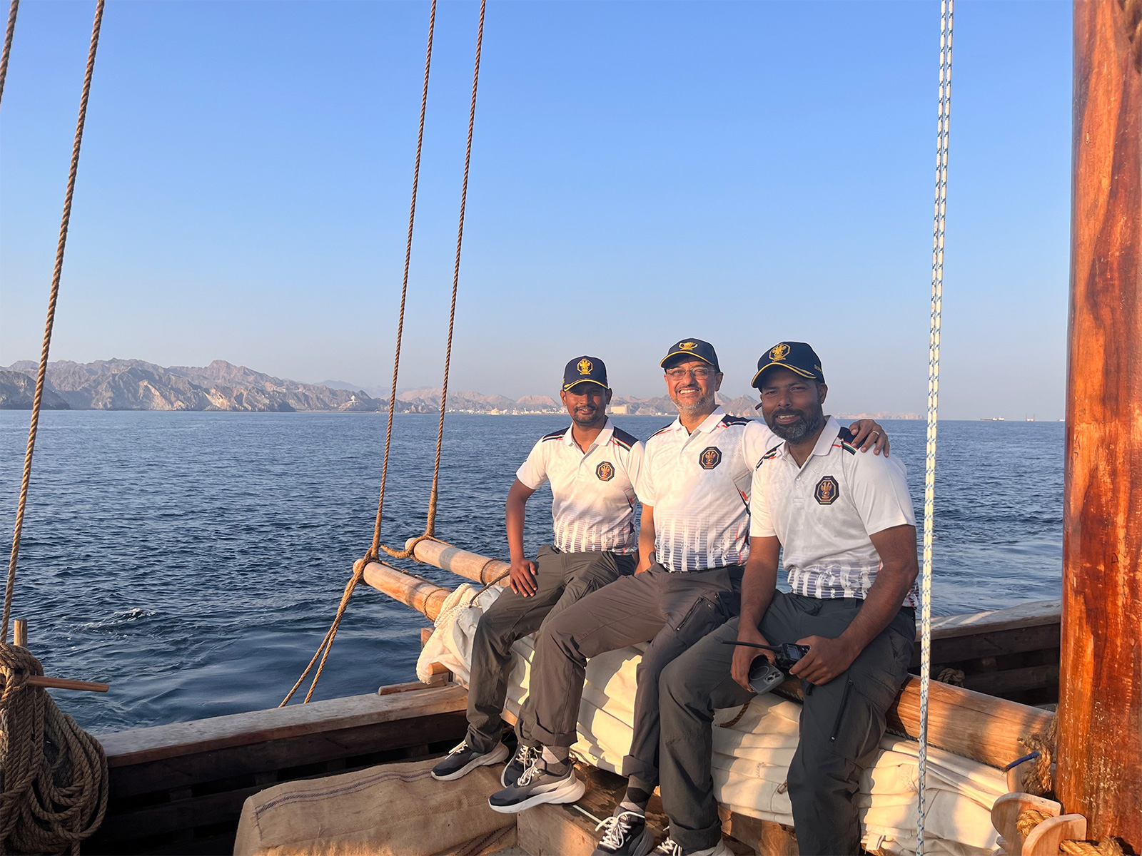 INSV ‘Kaundinya’ voyage reaches Muscat after 18 days (Photo/X@sanjeevsanyal)