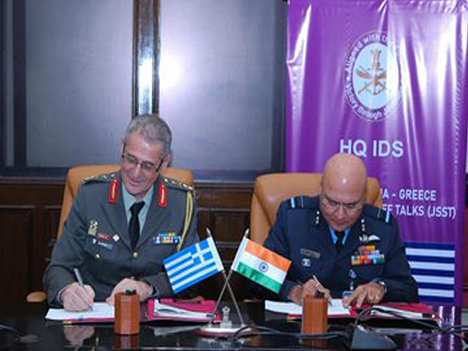 The inaugural India–Greece Joint Services Staff Talks were successfully conducted at New Delhi.(Photo/@HQ_IDS_India)