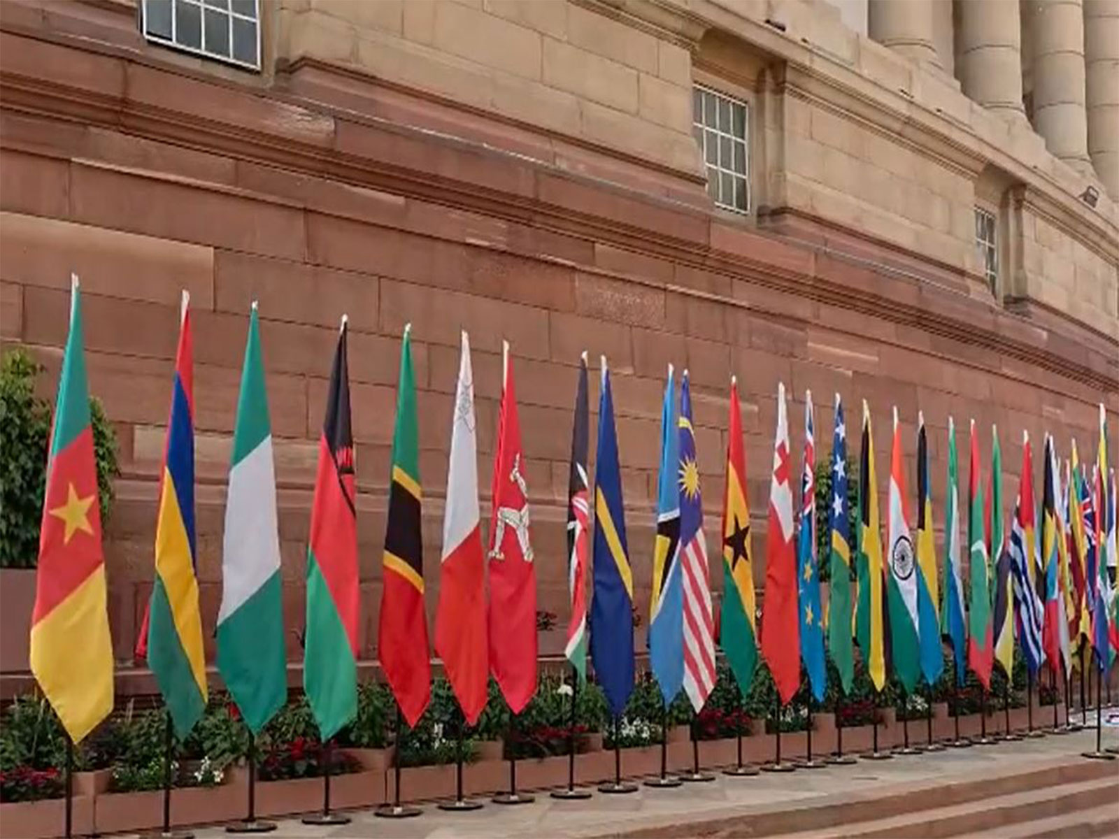 Flags of countries participating in 28th Conference of Speakers and Presiding Officers of the Commonwealth (Photo/ANI)