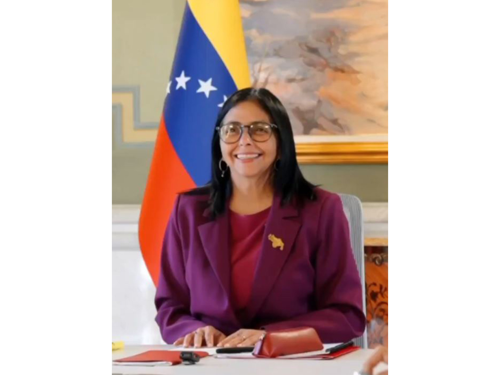 Venezuela’s acting president Delcy Rodriguez (Photo/@delcyrodriguezv)