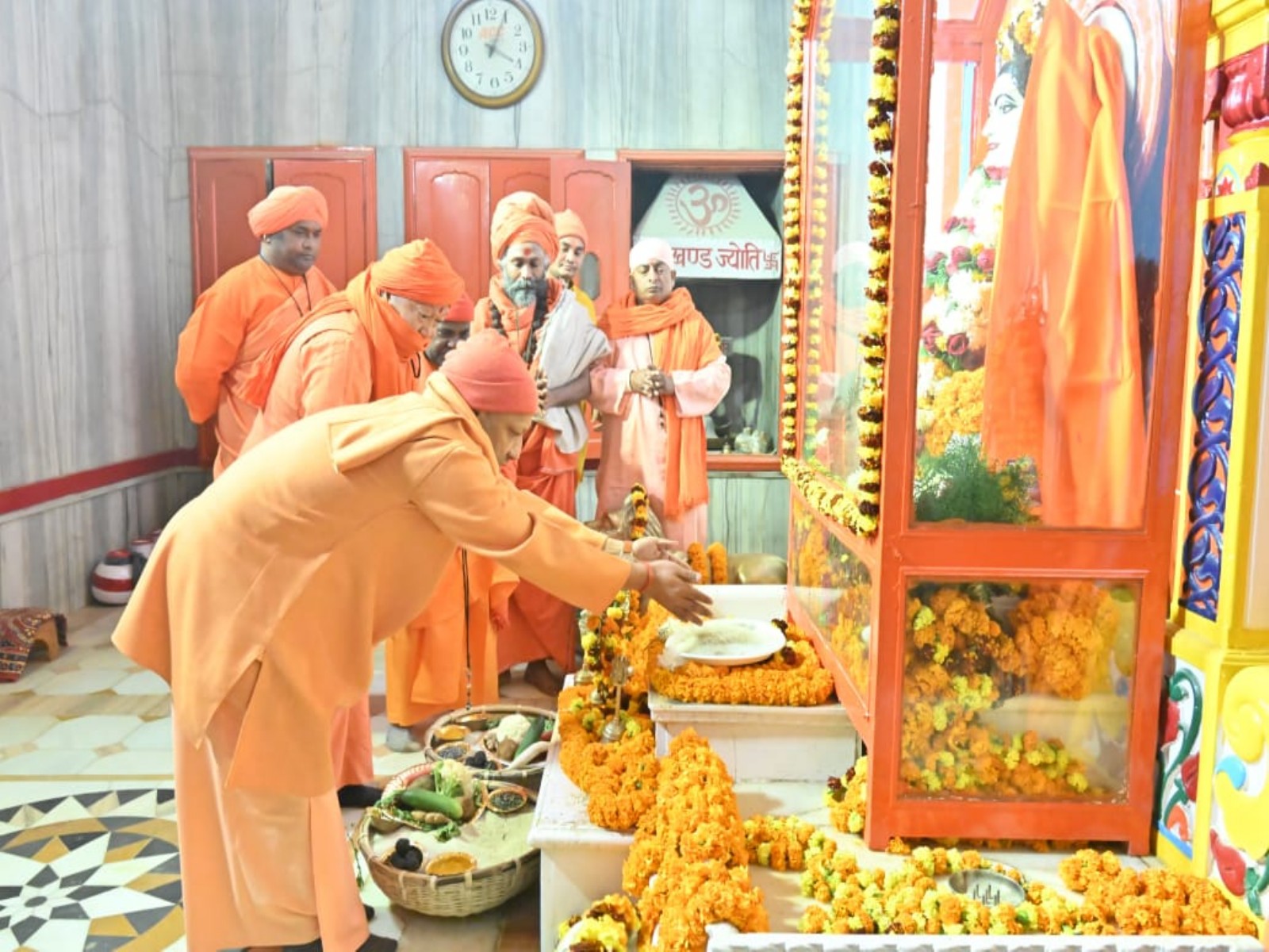 CM Yogi Adityanath at Gorakhnath Temple (Photo/UPCMO)