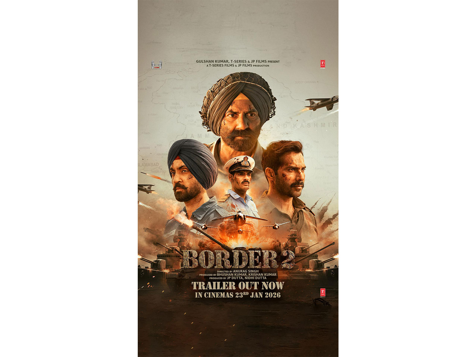 Poster of Border 2 (Image source:  T-Series )