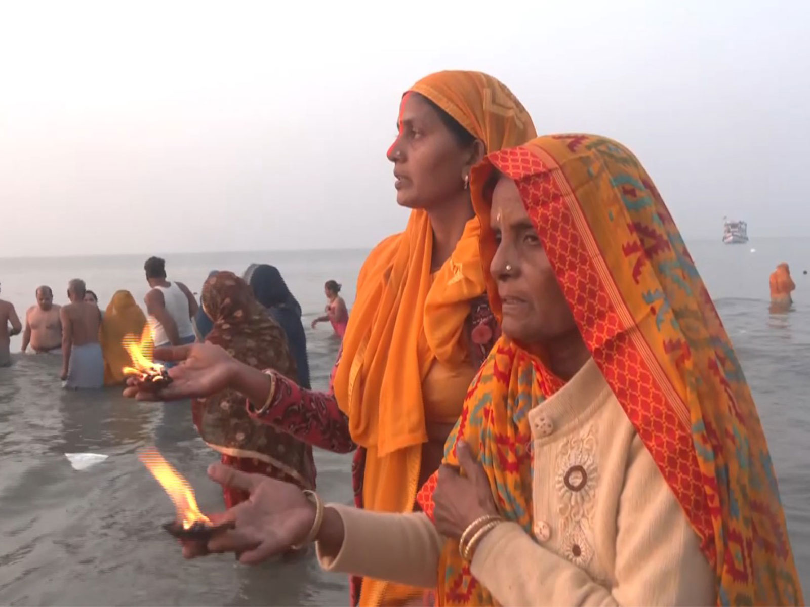 Millions of devotees took holy dip in the Ganges River at Gangasagar (Photo/ANI)