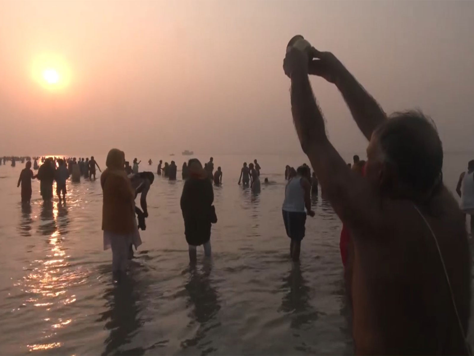 Visual from the Gangasagar Mela (Photo/ANI)