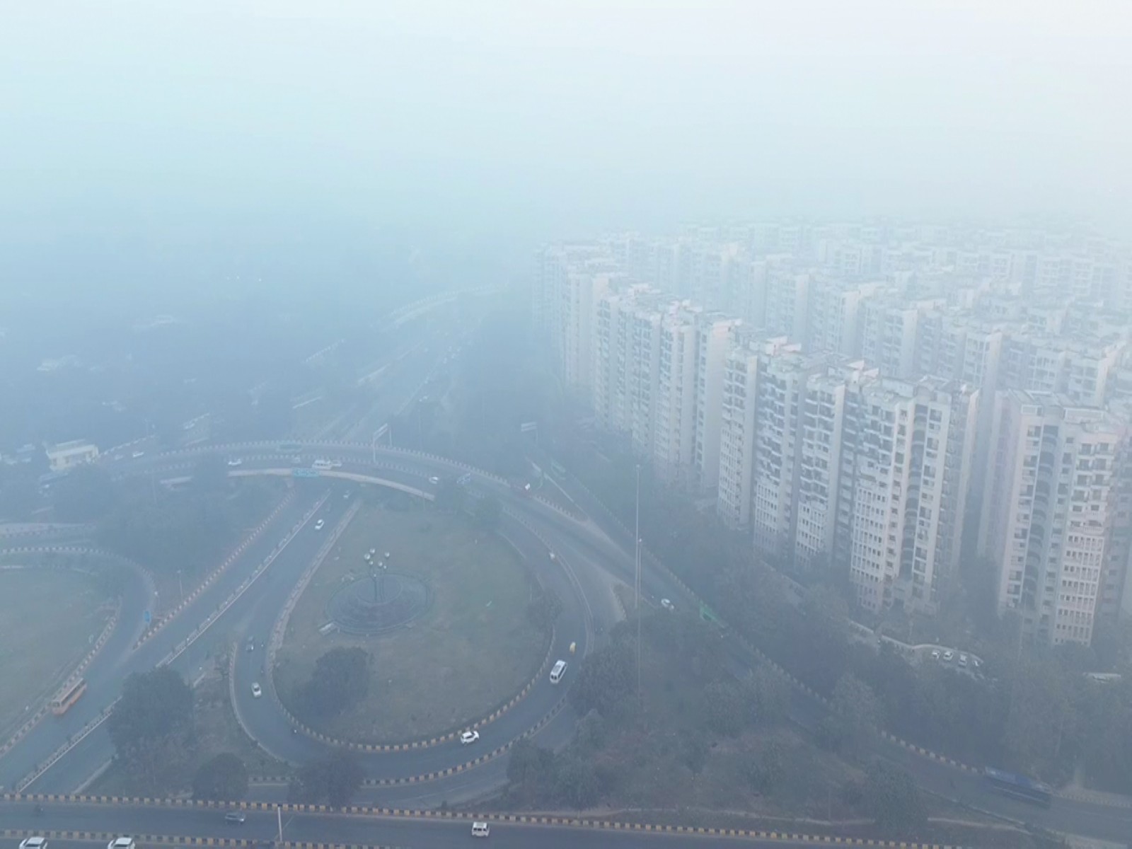 Dense fog blankets Delhi's AIIMS area (Photo/ANI)