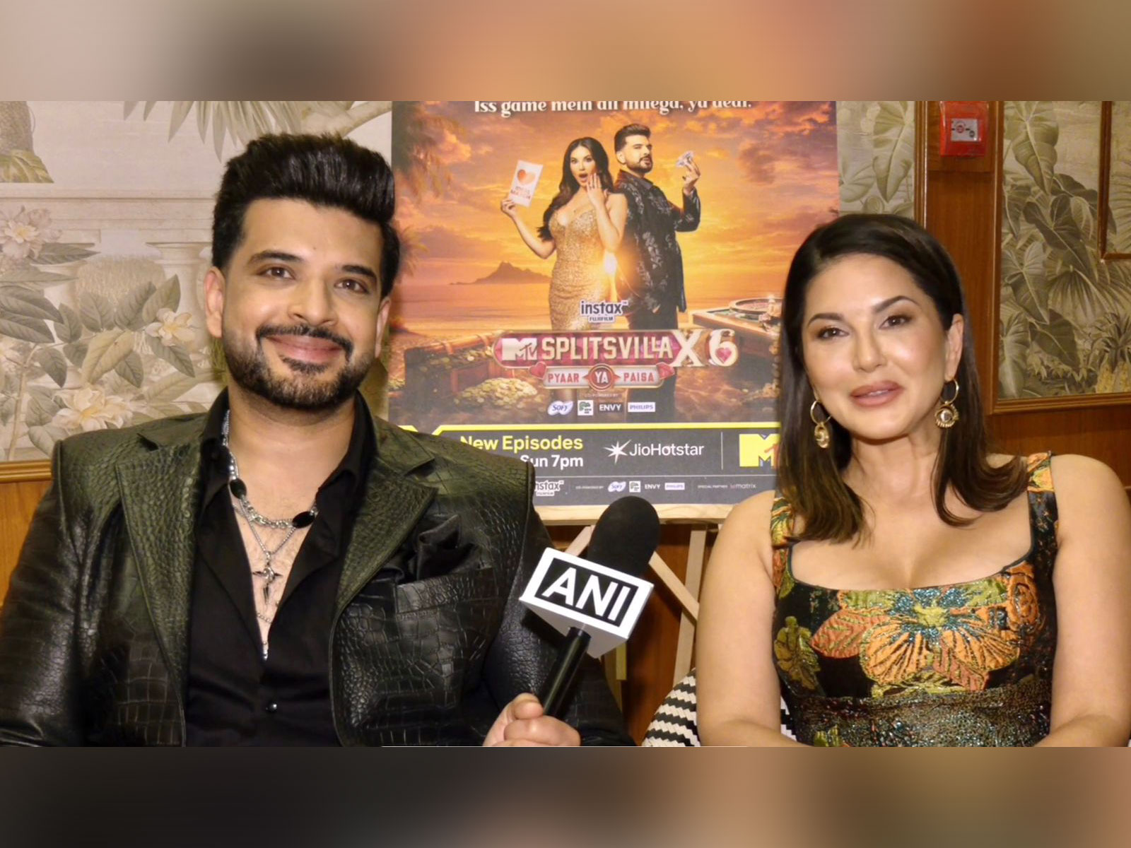 Karan Kundrra, Sunny Leone (Image source: ANI)