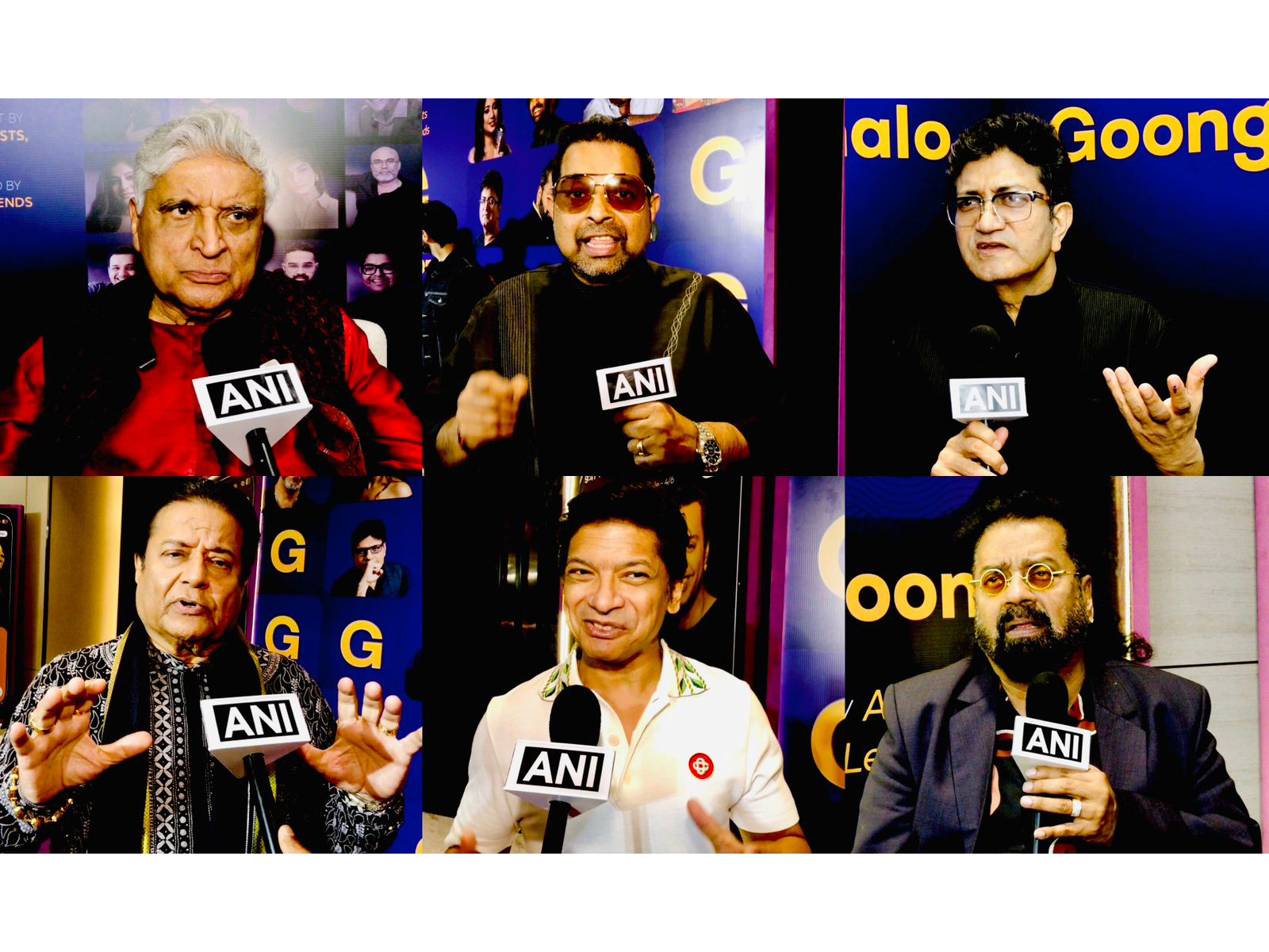Javed Akhtar, Shankar Mahadevan, Prasun Joshi, Anup Jalota, Shaan,  Hariharan (Photo/ANI)