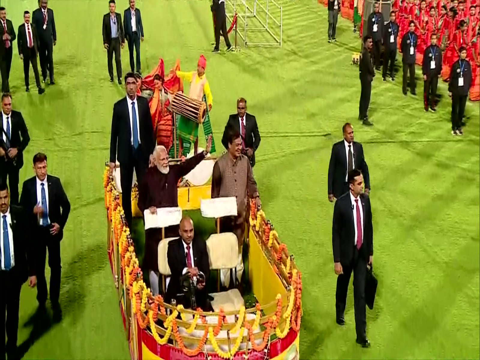 PM Modi holds roadshow in Guwahati (Photo/DD)