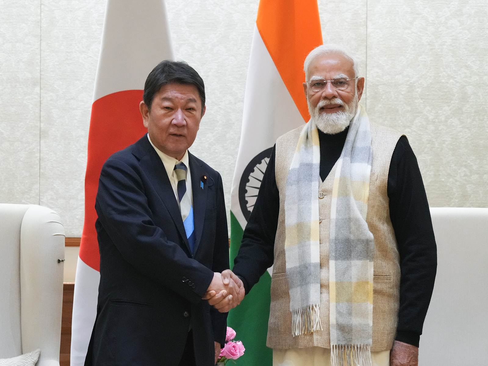 Japanese Foreign Minister Motegi with PM Modi (Photo/ X @MofaJapan_en)