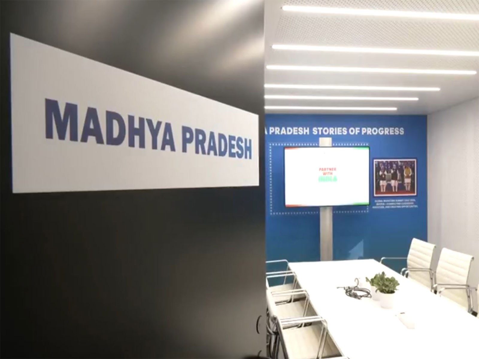 Madhya Pradesh Pavilion in Davos (Photo/ANI)