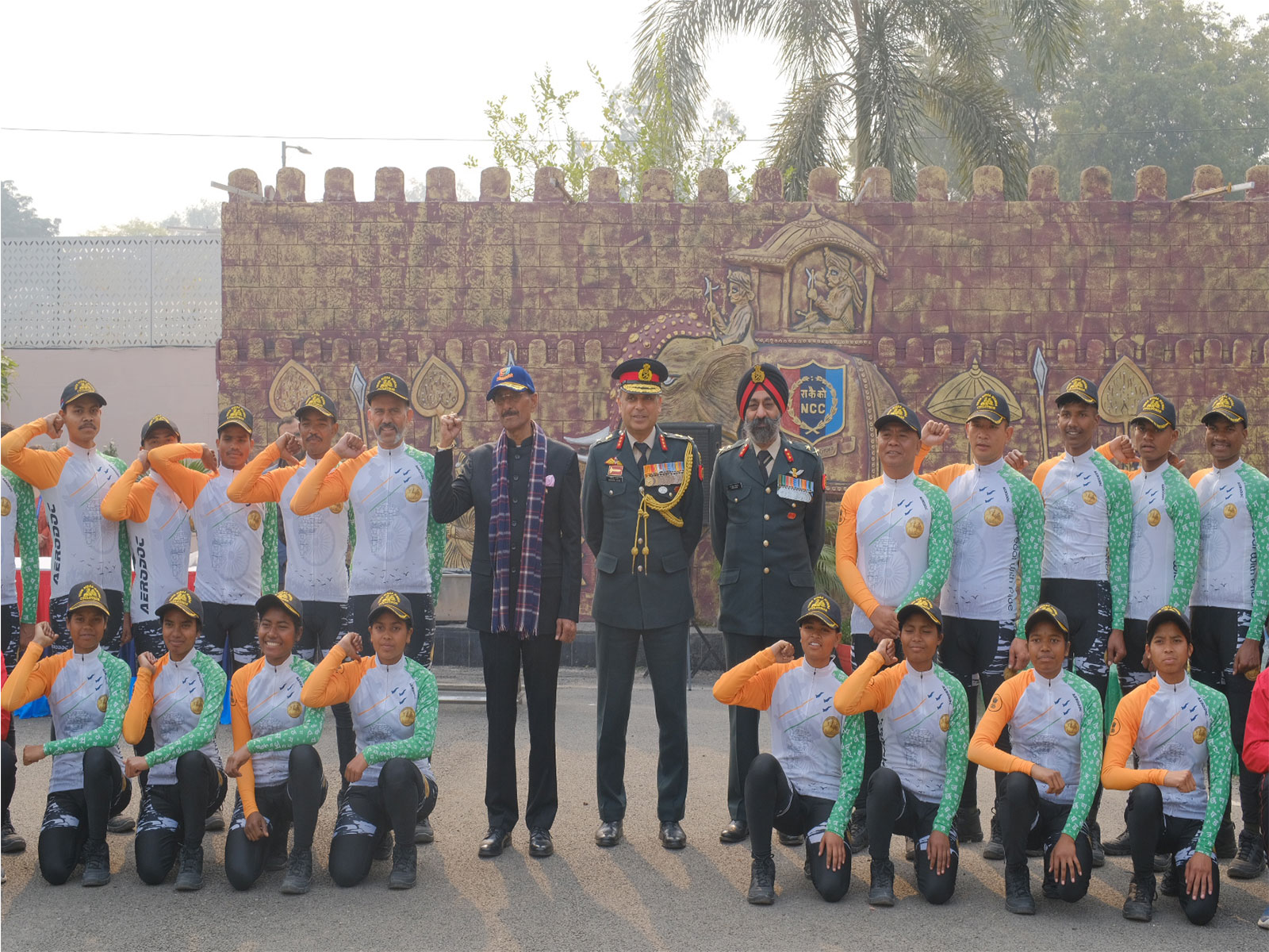 Union Minister of State for Defence Sanjay Seth, visited the National Cadet Corps (NCC) Republic Day Camp (RDC) at Delhi Cantt on January 18.  (Photo/PIB)