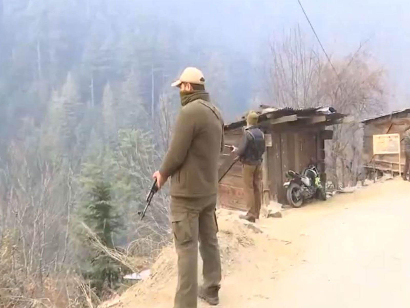 J-K: Visual from Kishtwar where an encounter broke out between security forces and terrorists yesterday (Photo/ANI)
