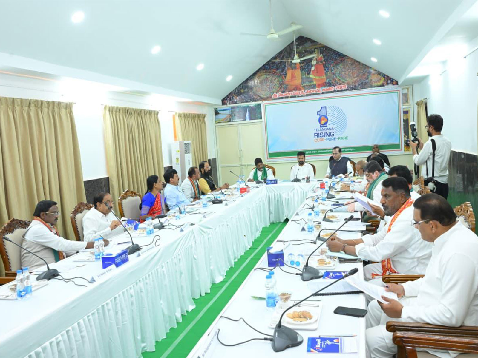 First Telangana Cabinet meeting held in Medaram (Photo: x/@revanth_anumula)