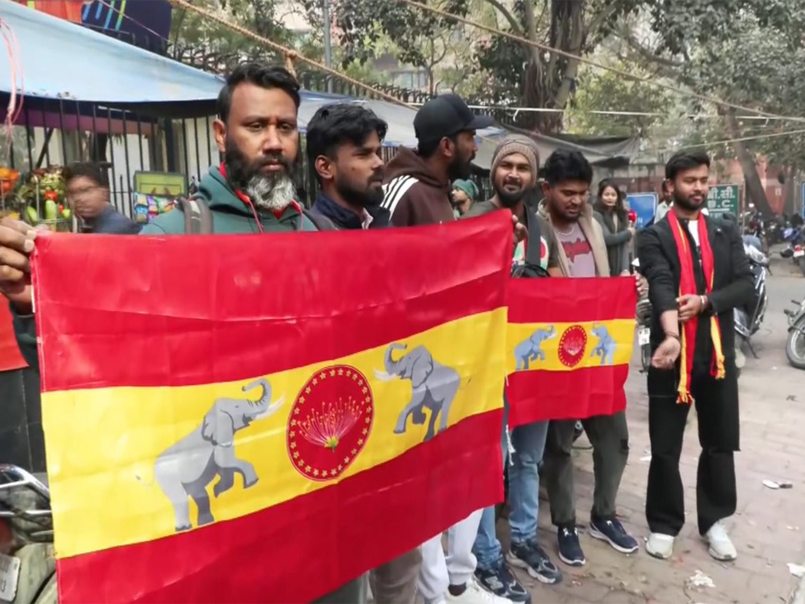 Fans gather outside CBI Delhi office to support TVK Chief Vijay (Photo/ANI)