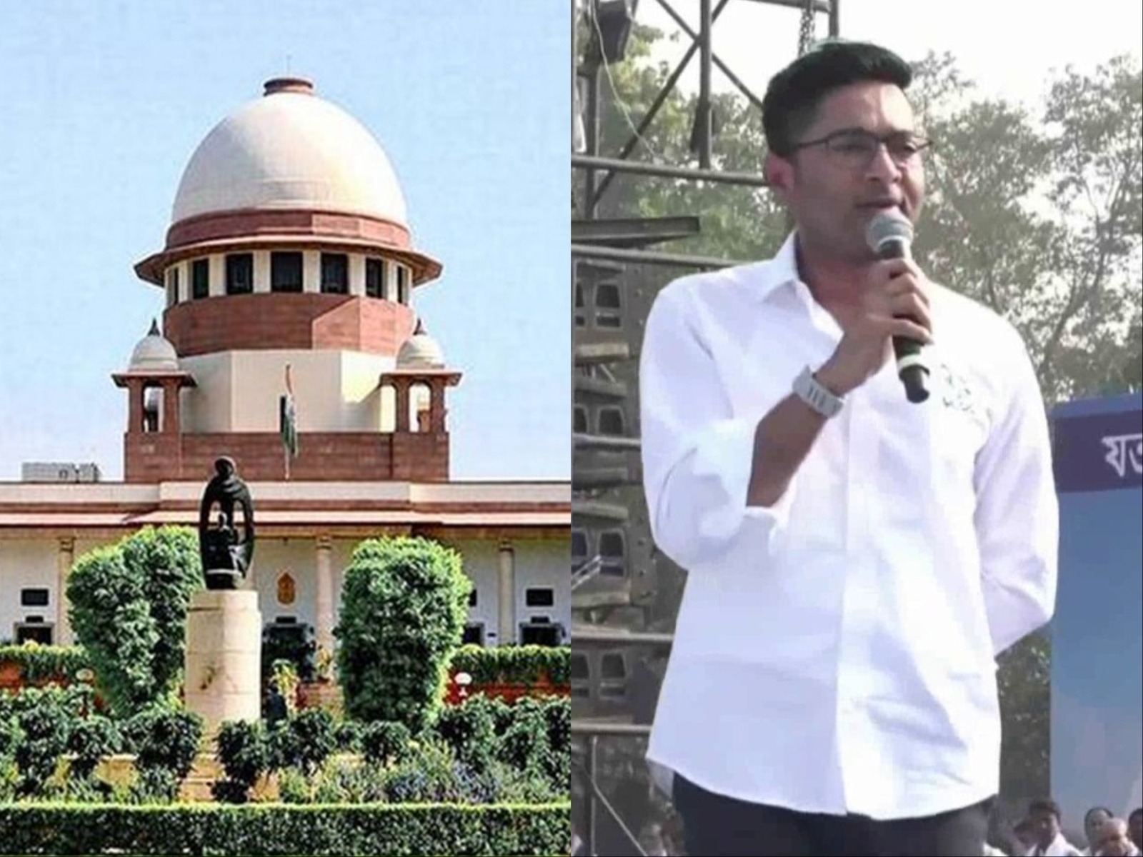 Supreme Court of India and TMC MP Abhishek Banerjee (Photo/ANI)