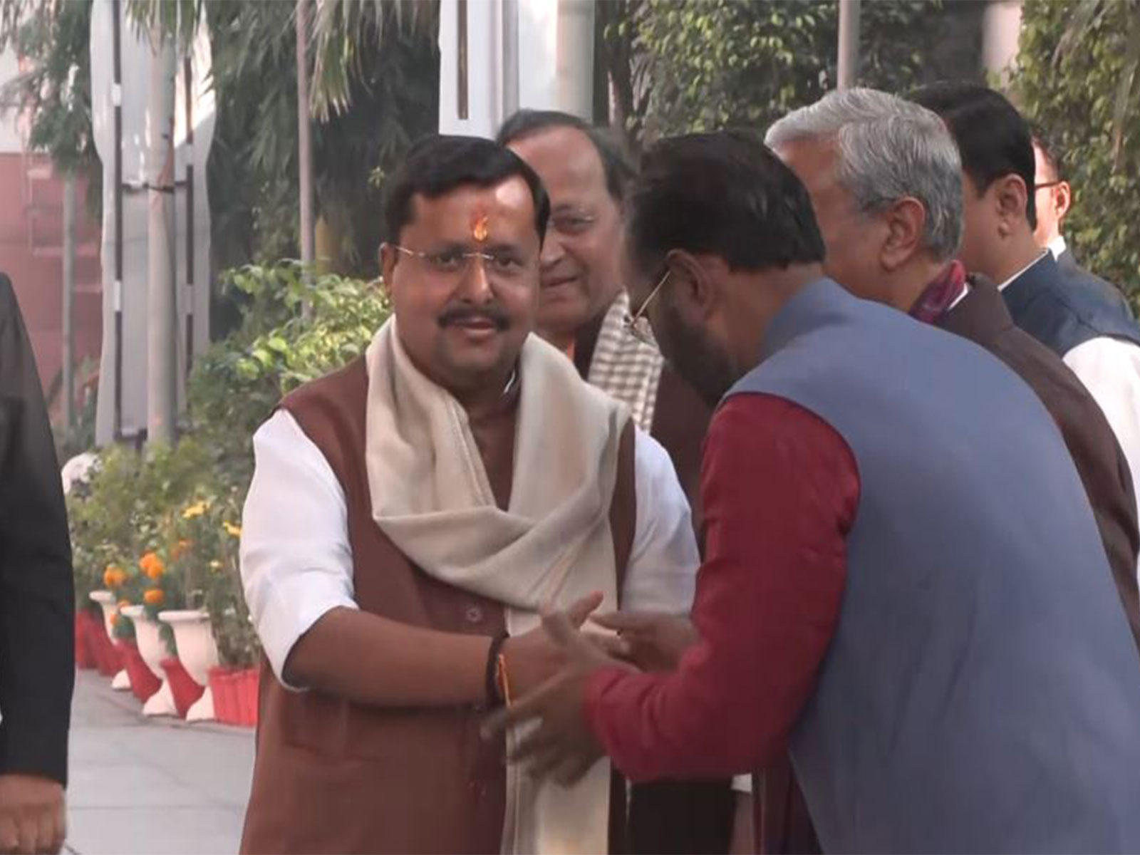 BJP national working president Nitin Nabin arrives at the BJP headquarters (Photo/ANI)