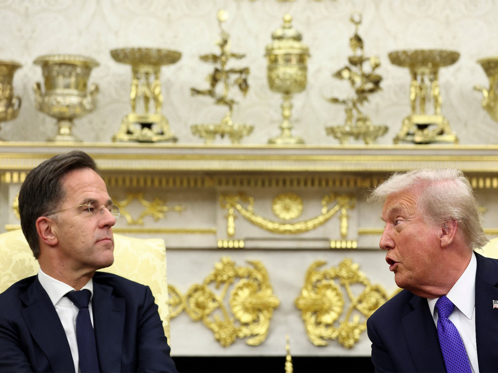 US President Trump speaks to NATO Secretary-General Mark Rutte (File Photo/Reuters) US President Trump speaks to NATO Secretary-General Mark Rutte (File Photo/Reuters)