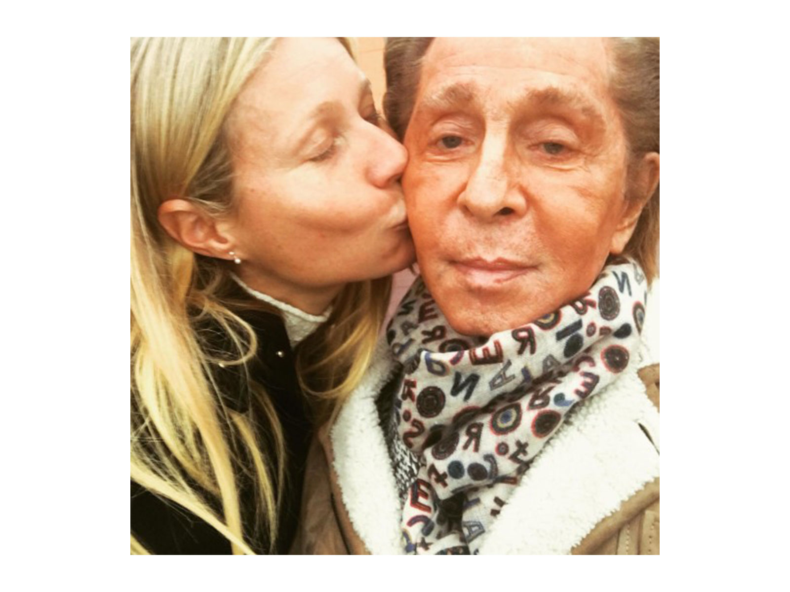 Gwyneth Paltrow with Valentino Garavani  (Image source: Gwyneth Paltrow's Instagram)