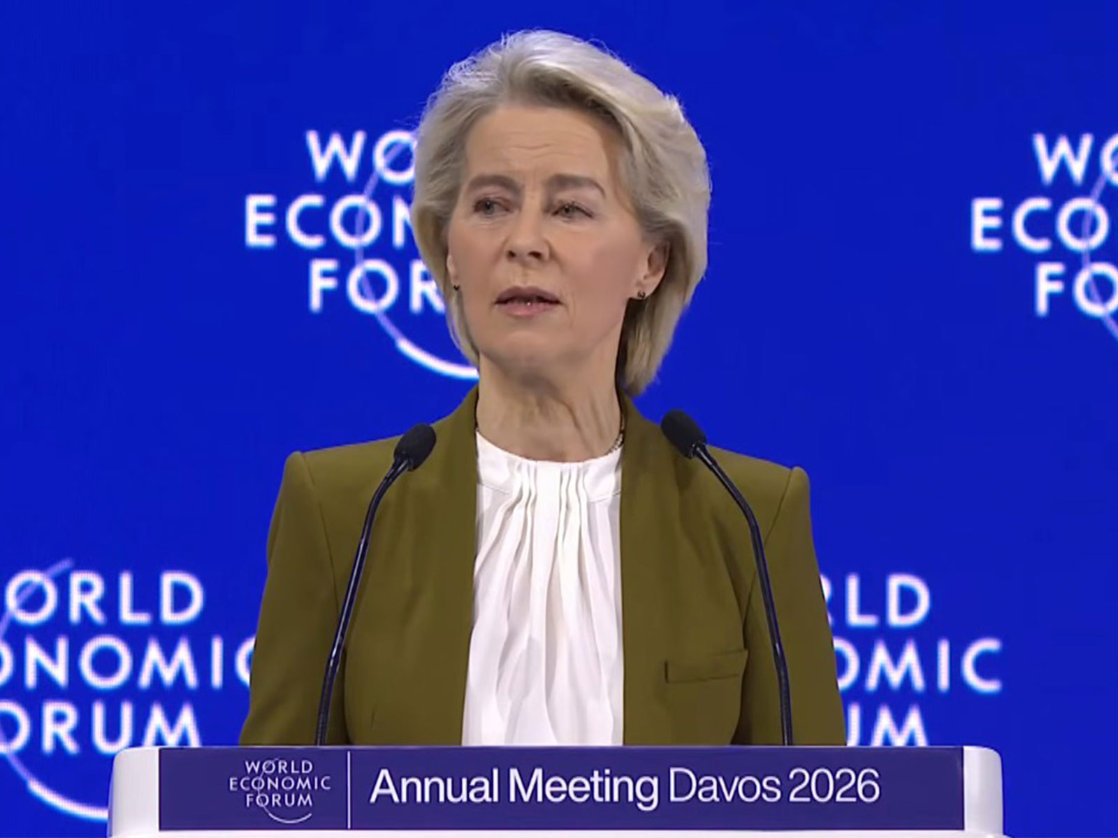European Commission President Ursula von der Leyen (Image Source: YouTube/WEF)