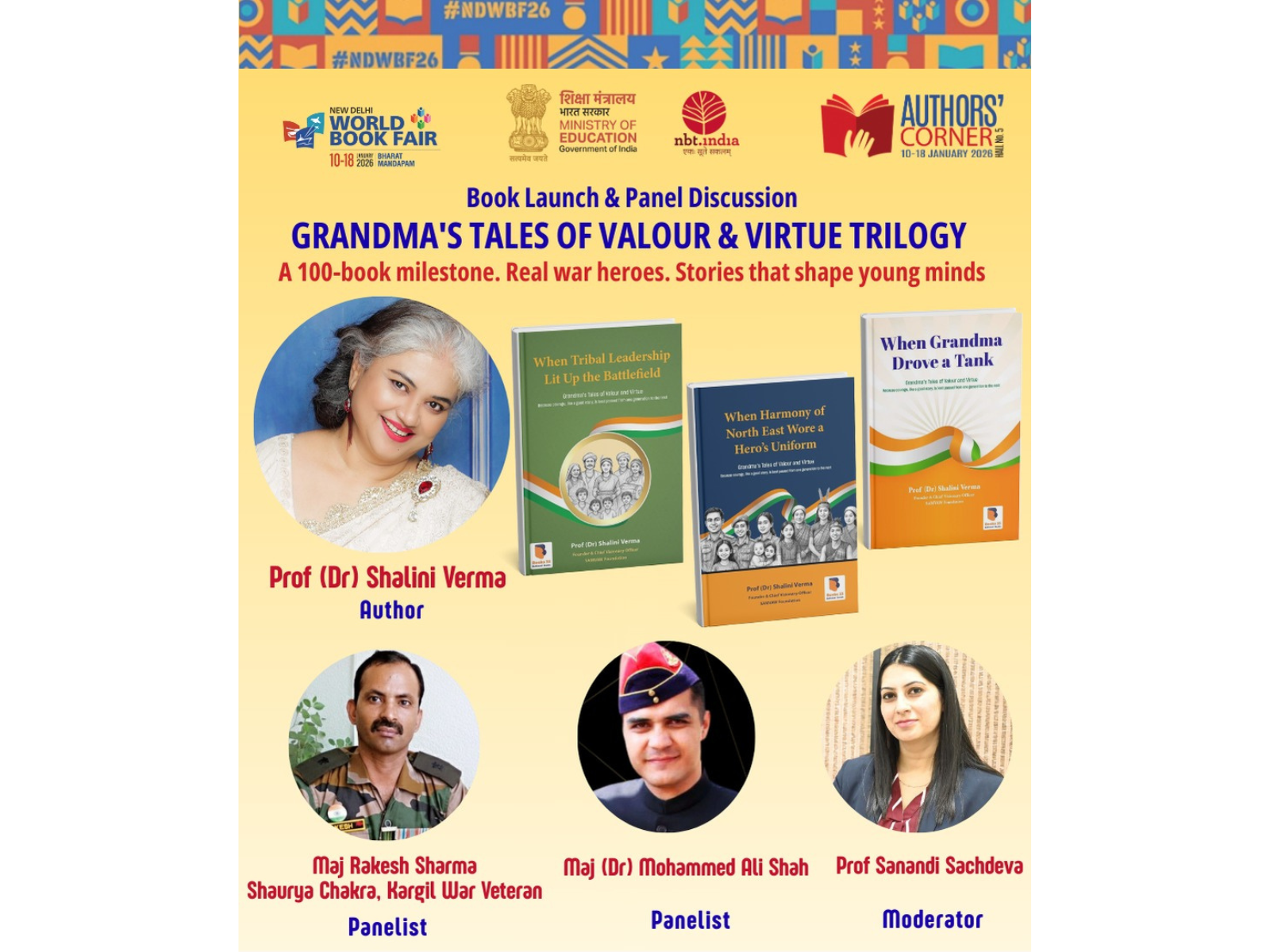 Prof (Dr) Shalini Verma's 100th Book Launched - Trilogy on Indian Military History