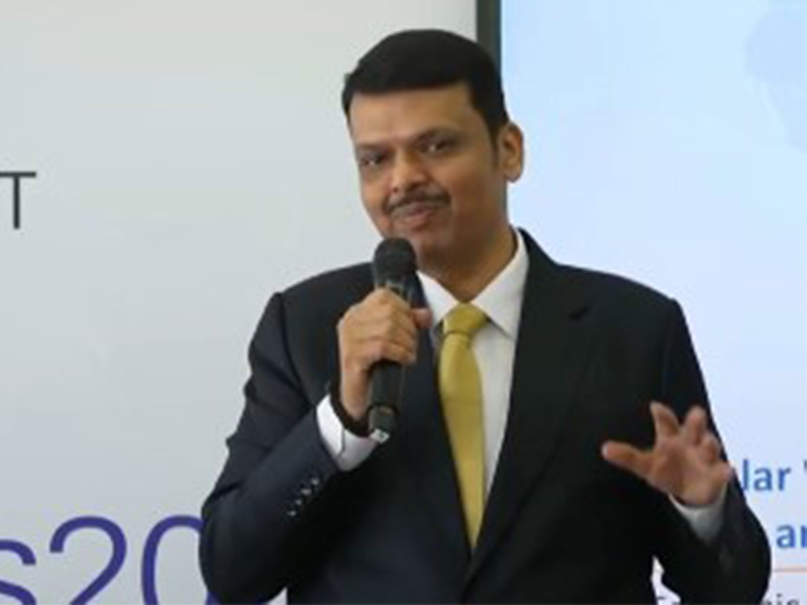 Maharashtra Chief Minister Devendra Fadnavis in Davos (Photo/ANI)