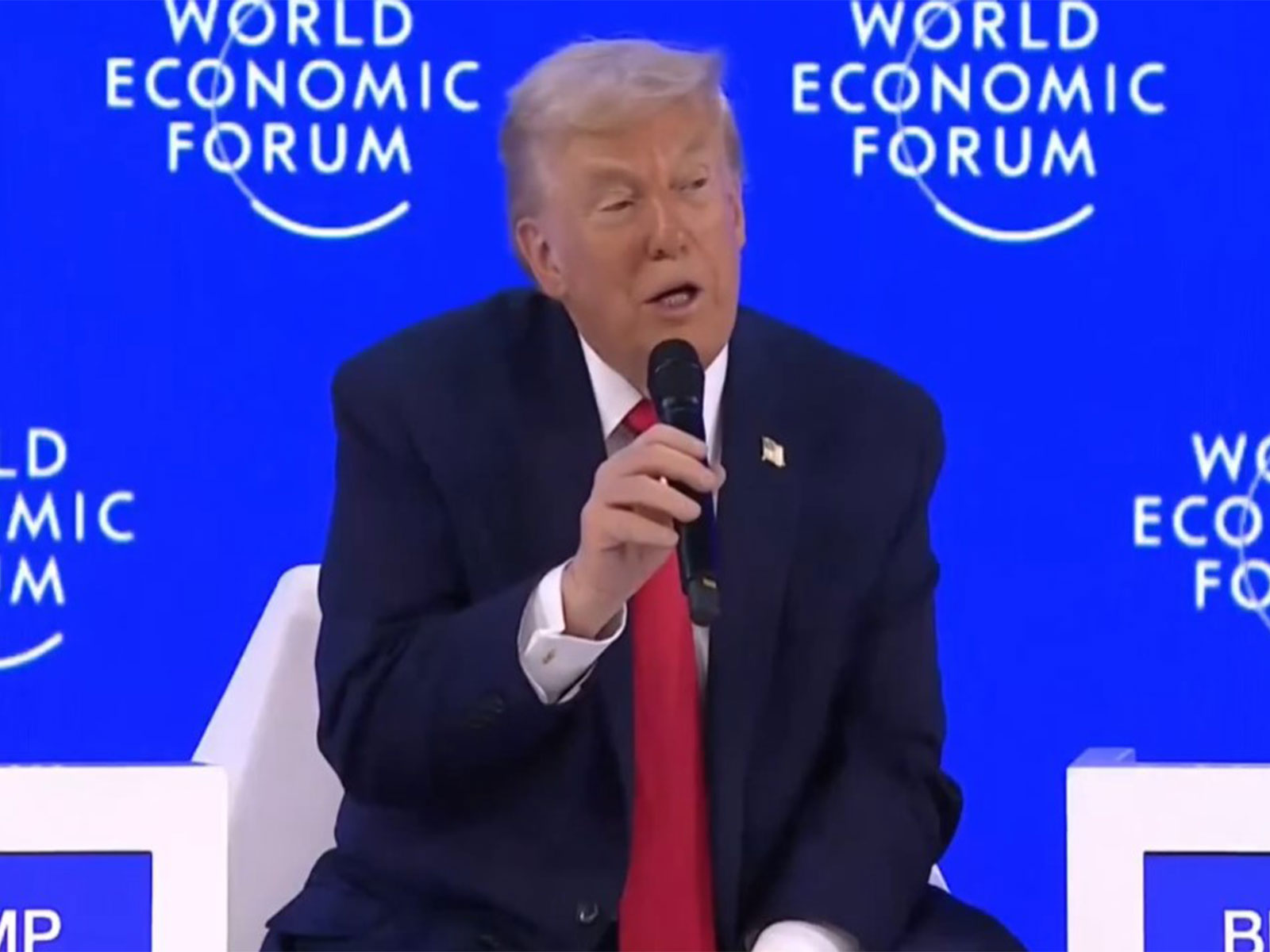 US President Donald Trump at the World Economic Forum in Davos, Switzerland (Photo/Reuters) 