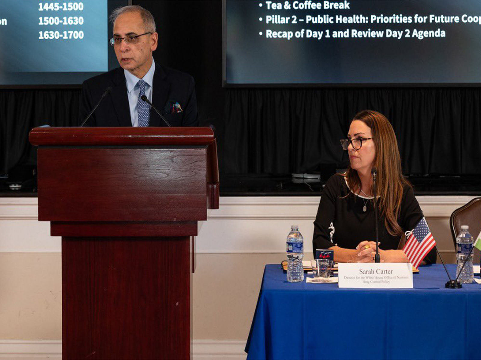 Ambassador Kwatra and ONDCP Director Sara Carter (Photo/X@IndianEmbassyUS)