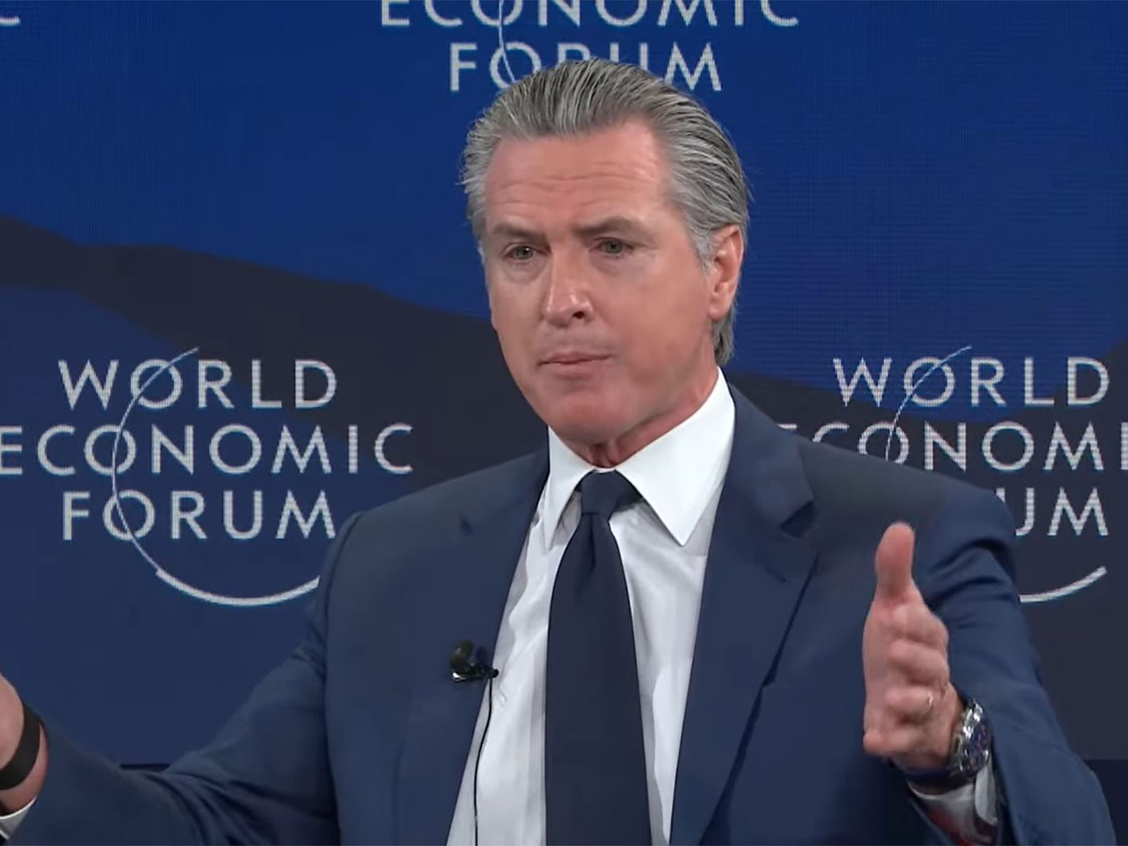 California Governor Gavin Newsom speaks during an interaction at the World Economic Forum (WEF) in Davos. (Image Credit: YouTube/WEF) California Governor Gavin Newsom speaks during an interaction at the World Economic Forum (WEF) in Davos. (Image Credit: YouTube/WEF)