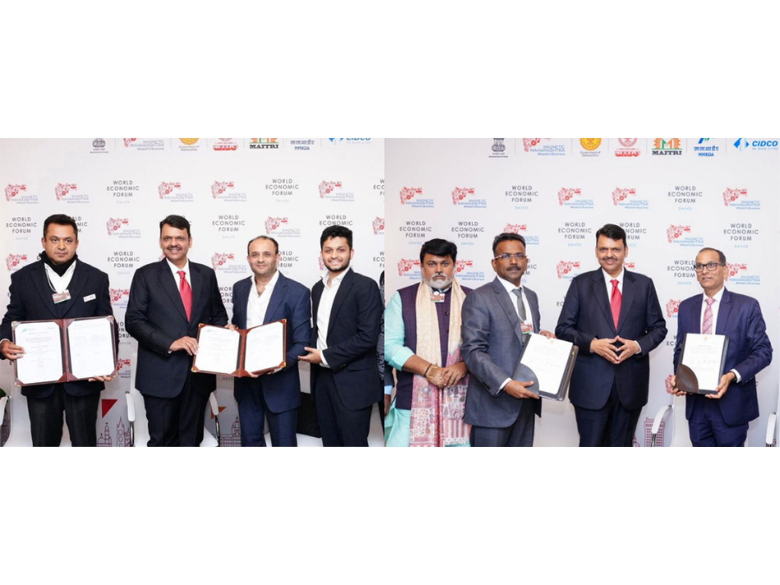 Mahatashtra Chief Minister Devendra Fadnavis signs MoUs at WEF 2026 (Photo/ @CMOMaharashtra)