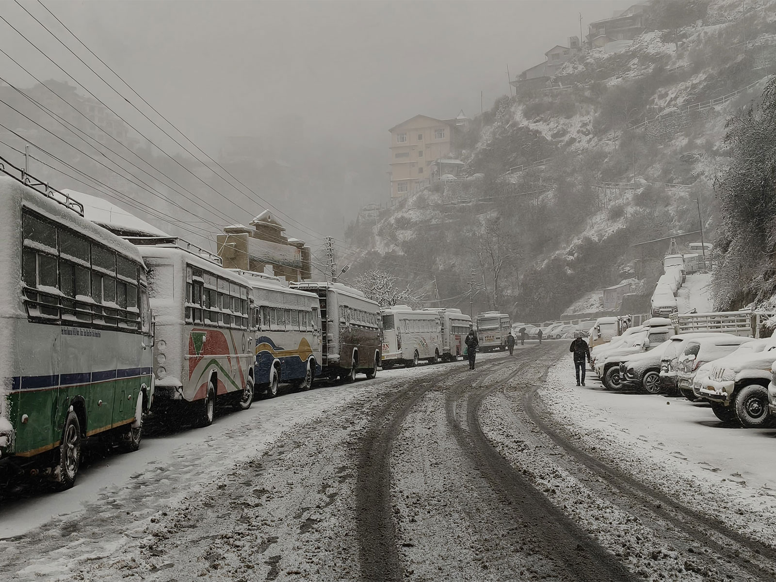 Snowfall in Doda’s Bhalesa (Photo/ANI)