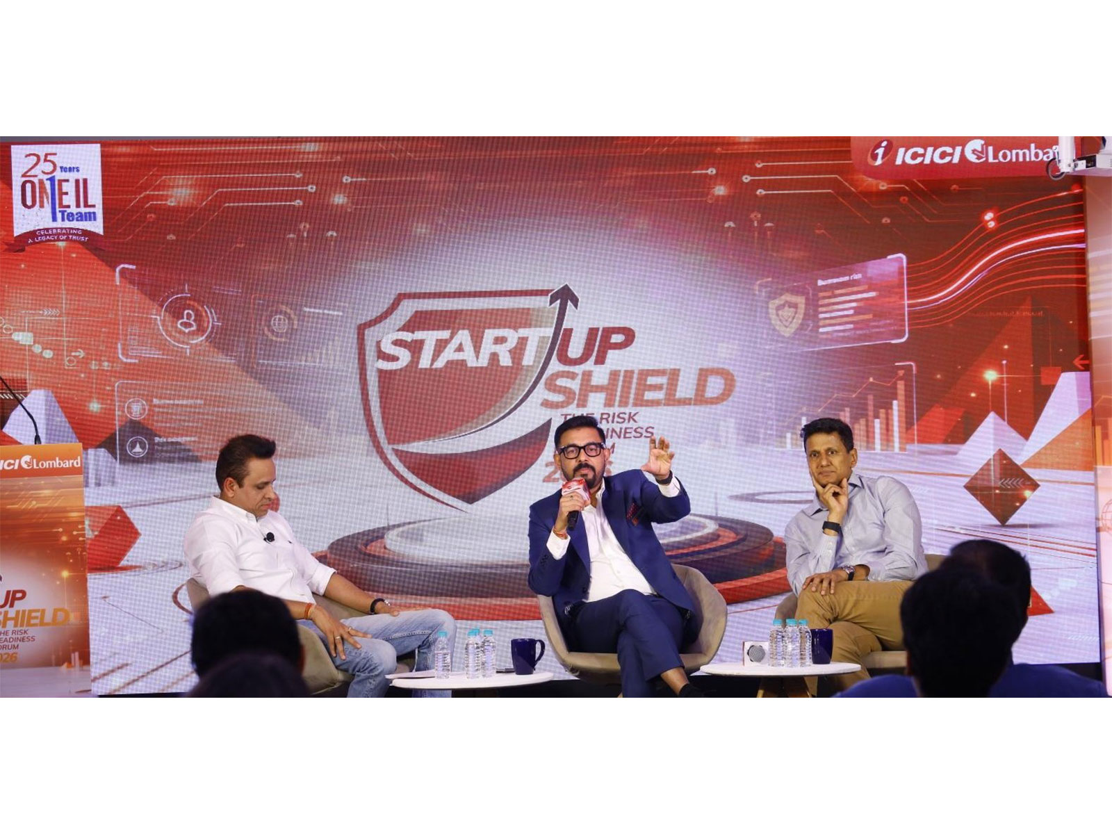 (L-R) Mr. Sunny Bhardwaj - National Head Broking, ICICI Lombard, Mr. Amit Jain – CEO & Co-Founder, Girnar Soft & Mr. Sanjeev Mantri – MD & CEO, ICICI Lombard