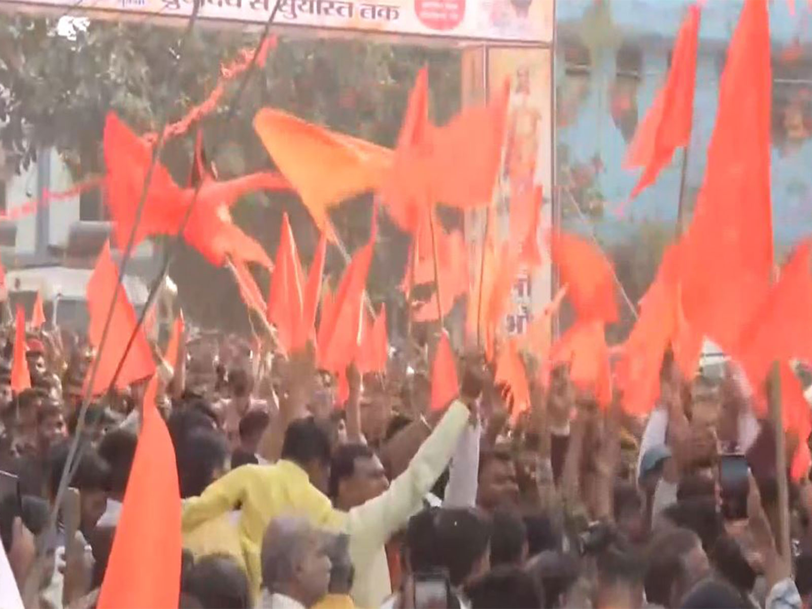 Hindu procession reaches Bhojshala (Photo/ANI)