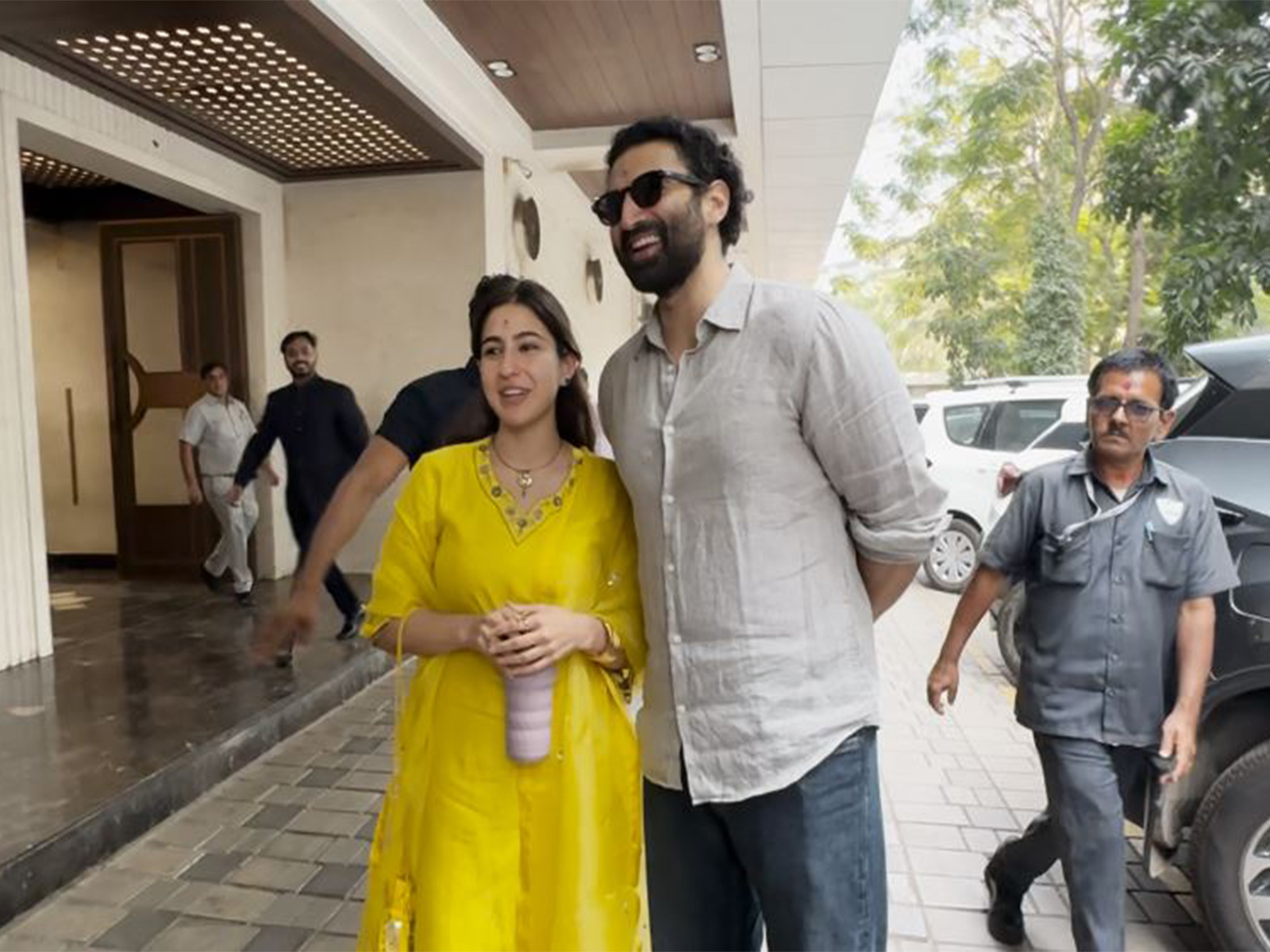 Sara Ali Khan and Aditya Roy Kapur (Image source: ANI)