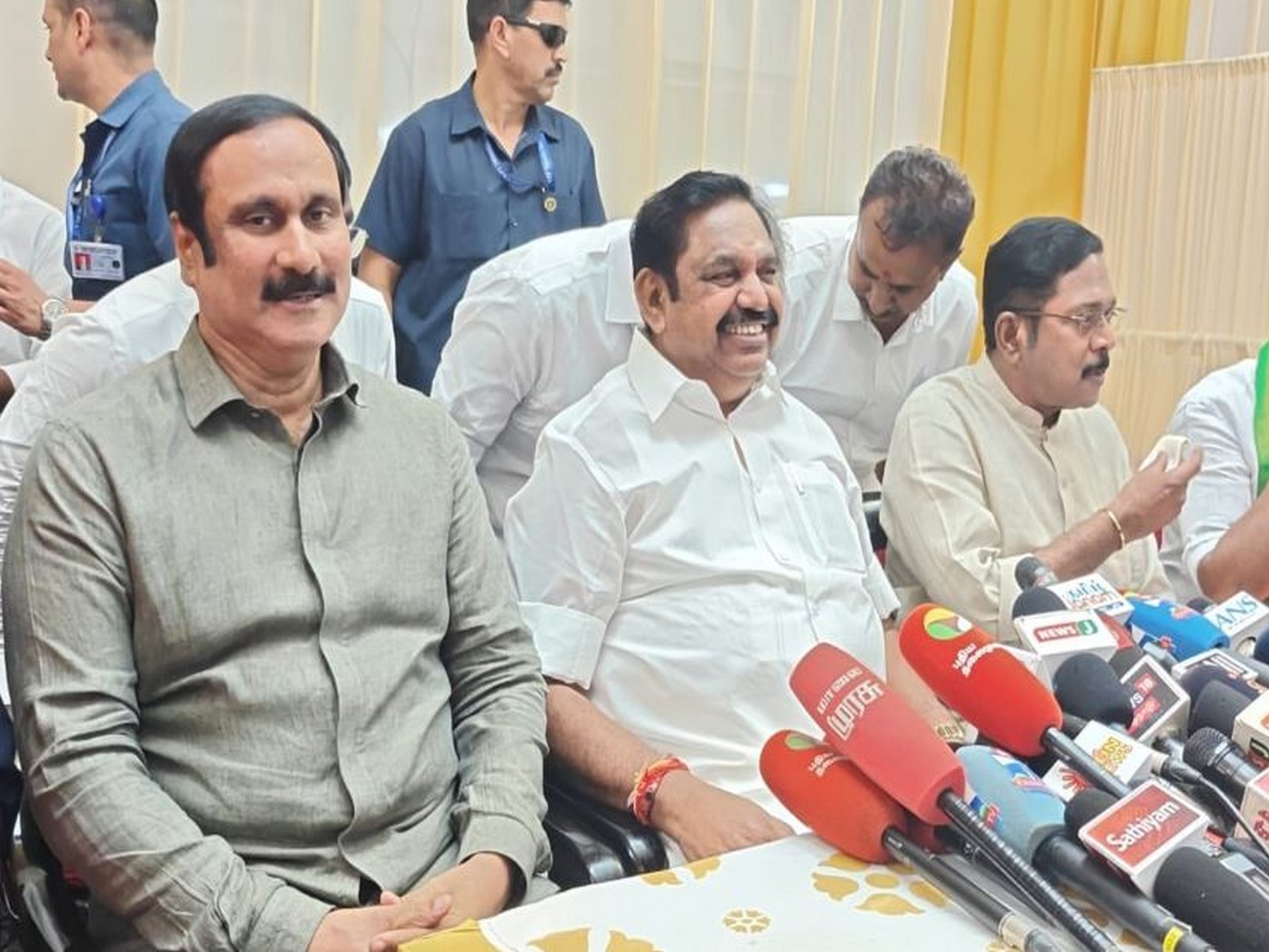 PMK leader Anbumani Ramadoss and AIADMK leader and LoP Edappadi K Palaniswami (Photo/ANI)