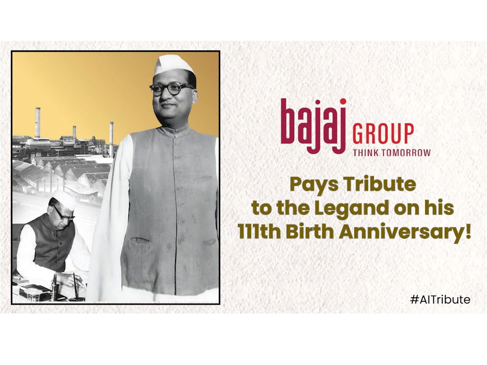Shishir Bajaj and Bajaj Group family honour Shri Kamalnayan Bajaj on his 111th birth anniversary with an AI video celebrating his life and legacy