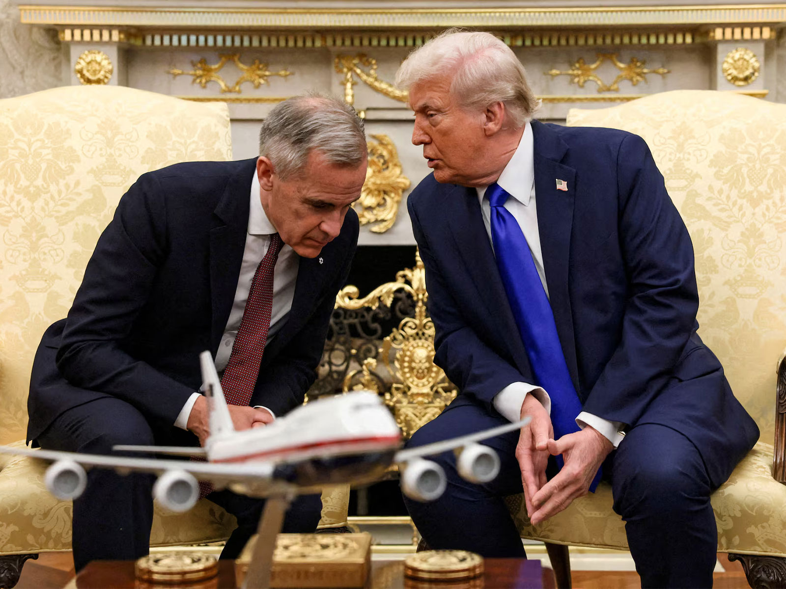 US President Donald Trump and Canada Prime Minister Mark Carney at the White House in Washington, DC, US. (Photo/Reuters)