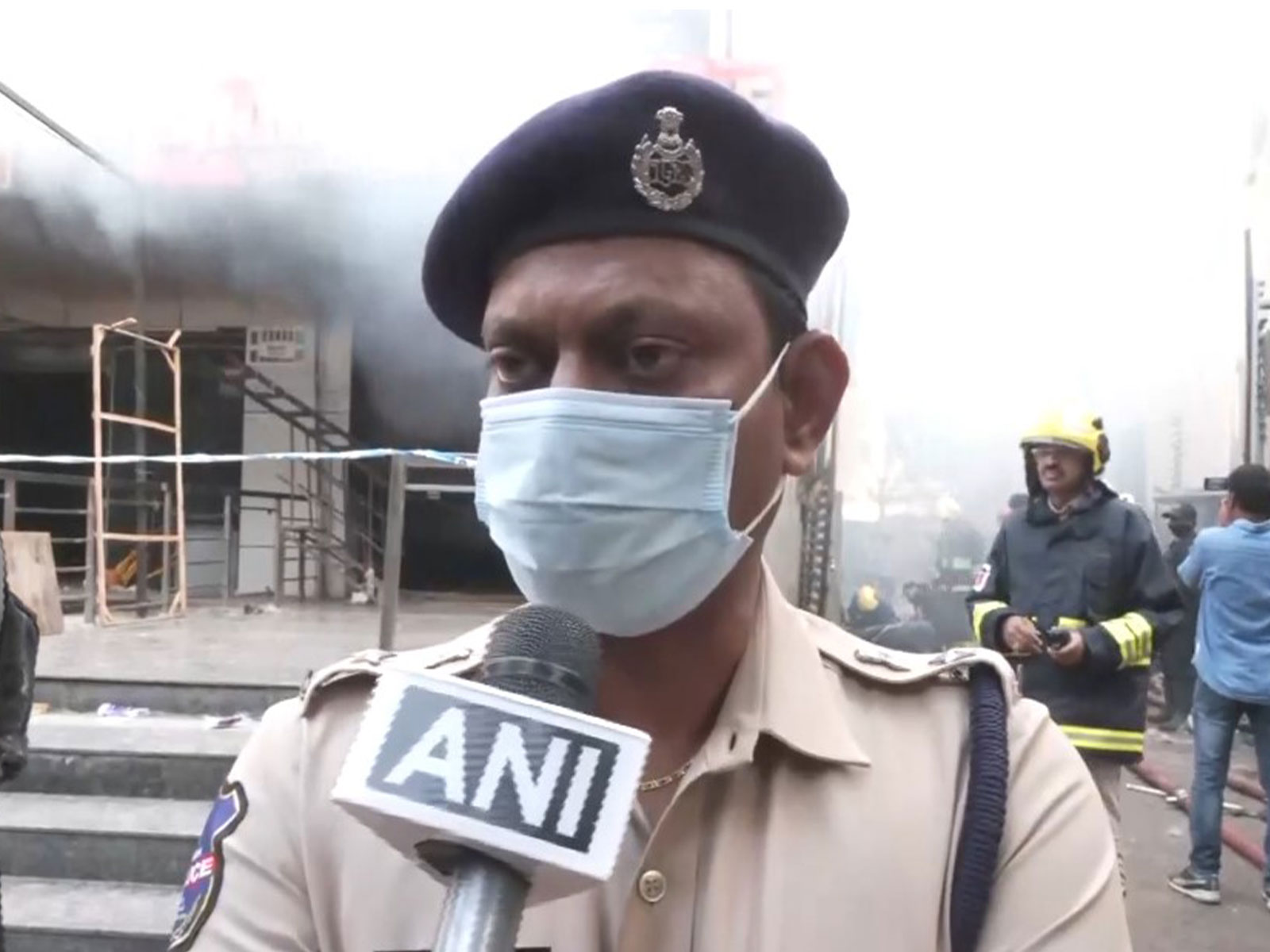 Deputy Commissioner of Police (DCP) Arvind Babu in Nampally. (Photo/ANI)