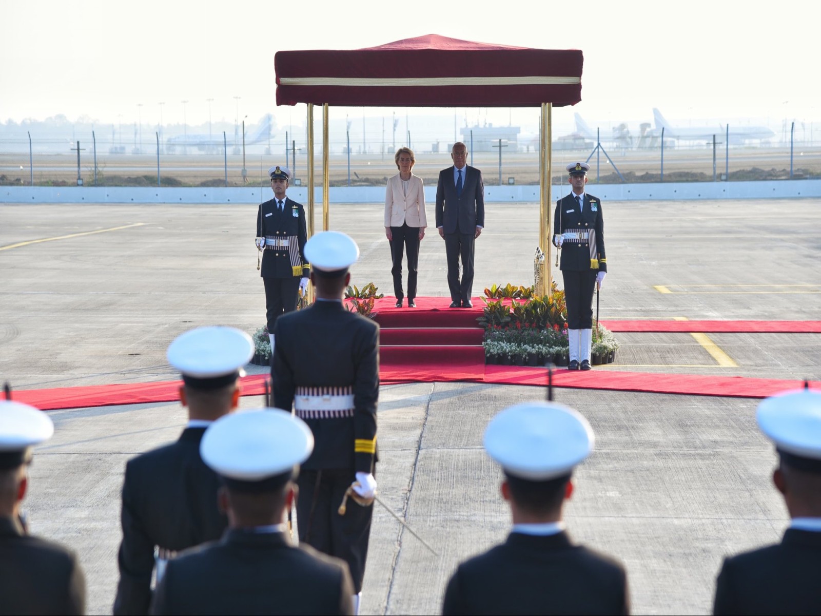European Council President Antonio Luis Santos Da Costa and President Of European Commission Ursula Von Der Leyen (Photo: X@MEAIndia) European Council President Antonio Luis Santos Da Costa and President Of European Commission Ursula Von Der Leyen (Photo: X@MEAIndia)