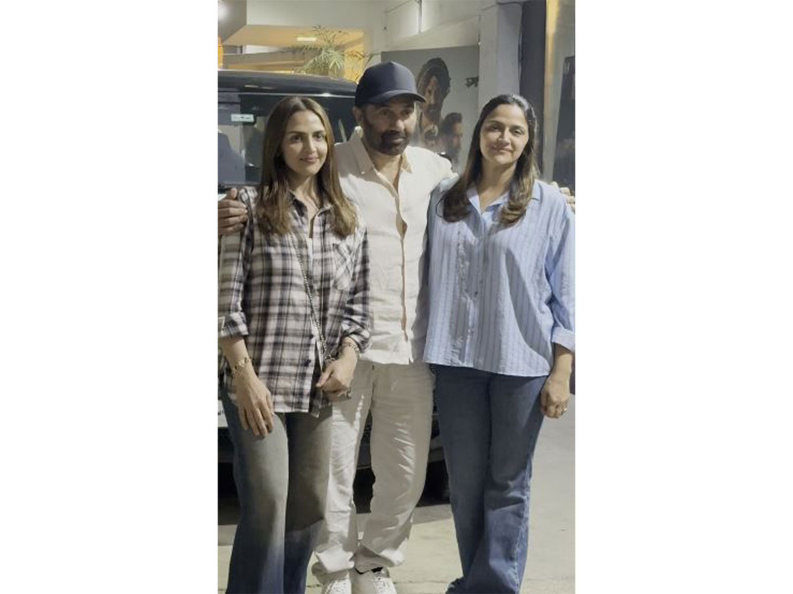 Sunny Deol, Esha Deol, Ahana Deol (Image source: ANI)