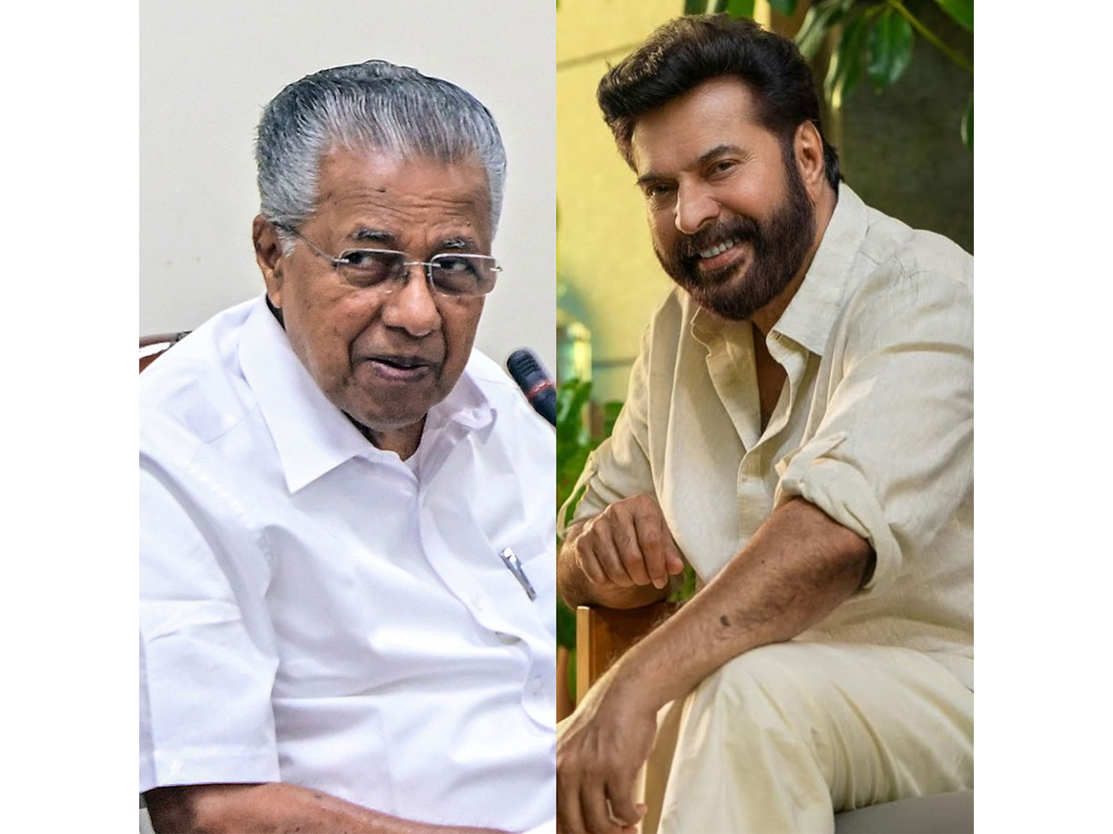 Kerala Chief Minister Pinarayi Vijayan (Photo/ANI), Mammootty (Photo/ Instagram/ @mammootty)