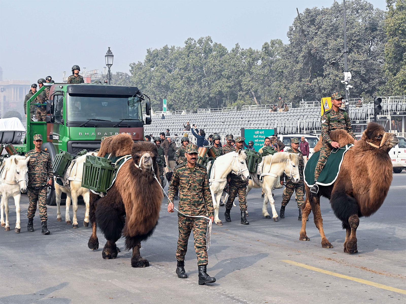 Animal contingent of RVC of the Indian Army (Photo/ANI)