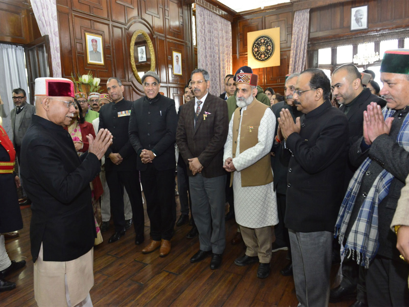 Himachal Pradesh Governor Shiv Pratap Shukla hosts 'At Home' on the occasion of 77th Republic Day (Photo/ANI) Himachal Pradesh Governor Shiv Pratap Shukla hosts 'At Home' on the occasion of 77th Republic Day (Photo/ANI)