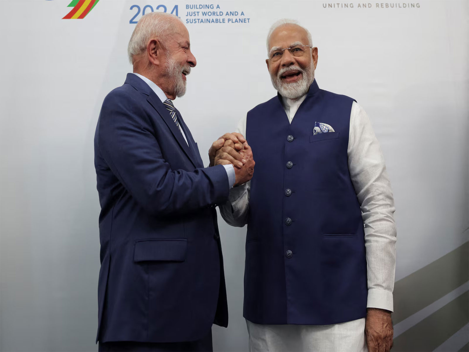 Brazil President Luiz Inacio Lula da Silva meets PM Narendra Modi during a bilateral meeting on the sidelines of the G20 Summit in Rio de Janeiro, Brazil. (Photo/Reuters) Brazil President Luiz Inacio Lula da Silva meets PM Narendra Modi during a bilateral meeting on the sidelines of the G20 Summit in Rio de Janeiro, Brazil. (Photo/Reuters)