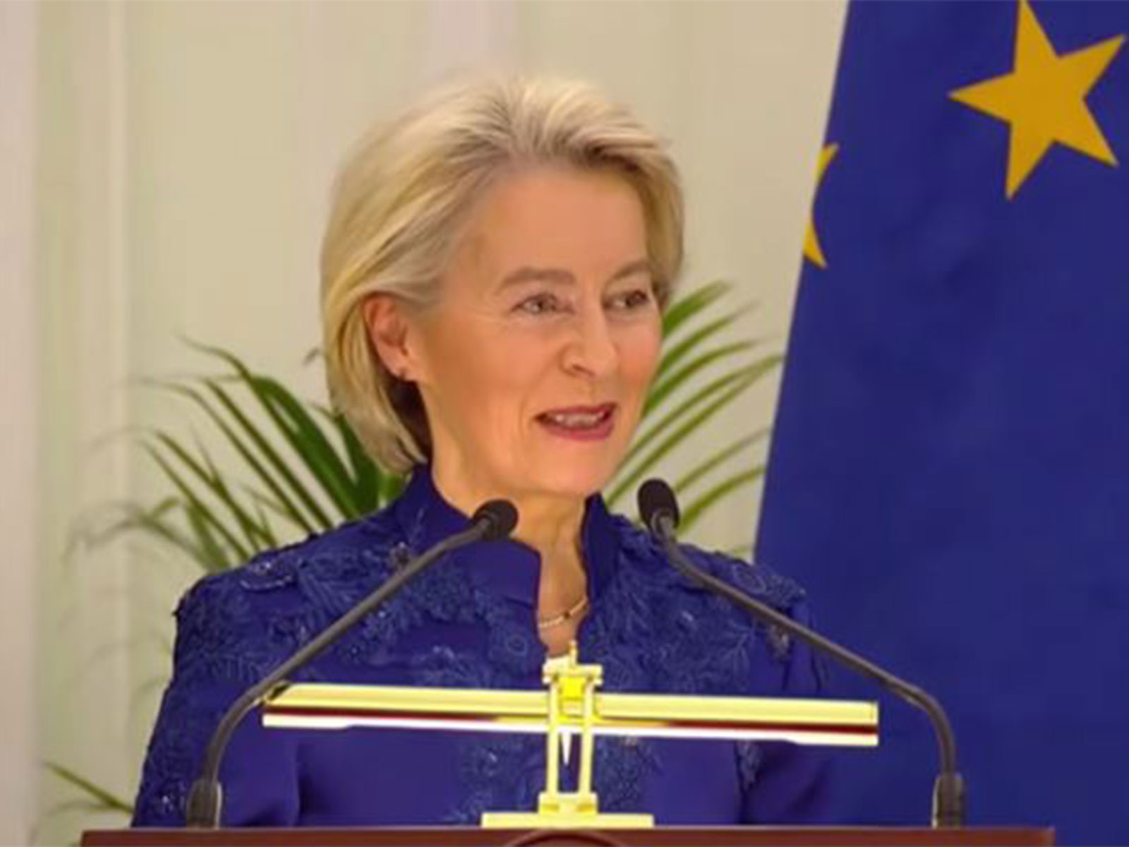 EC President Ursula von der Leyen (Photo/Youtube@MEAIndia)